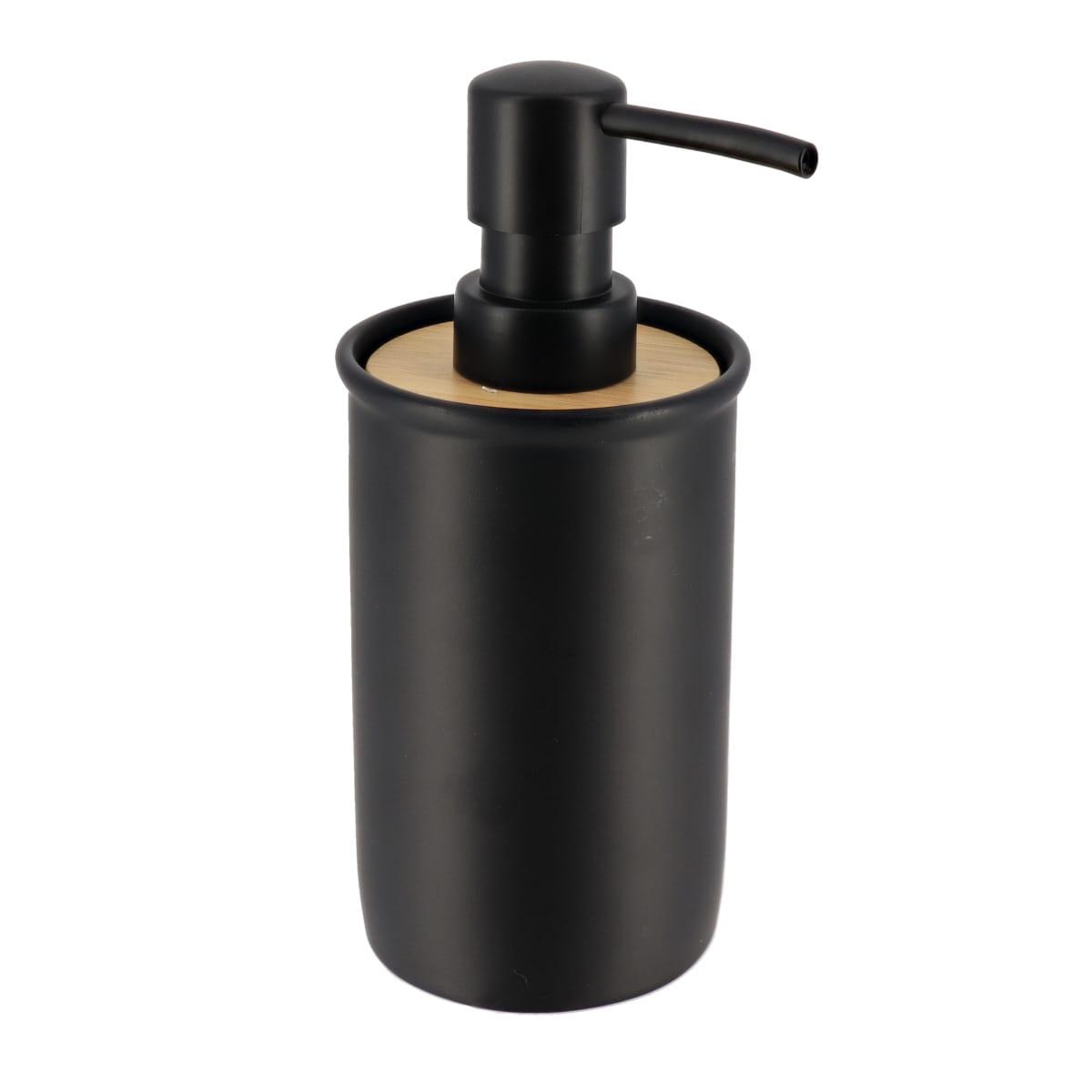 DISTRIBUTEUR A SAVON POLYRESINE BAMBOU 260ML NOIR