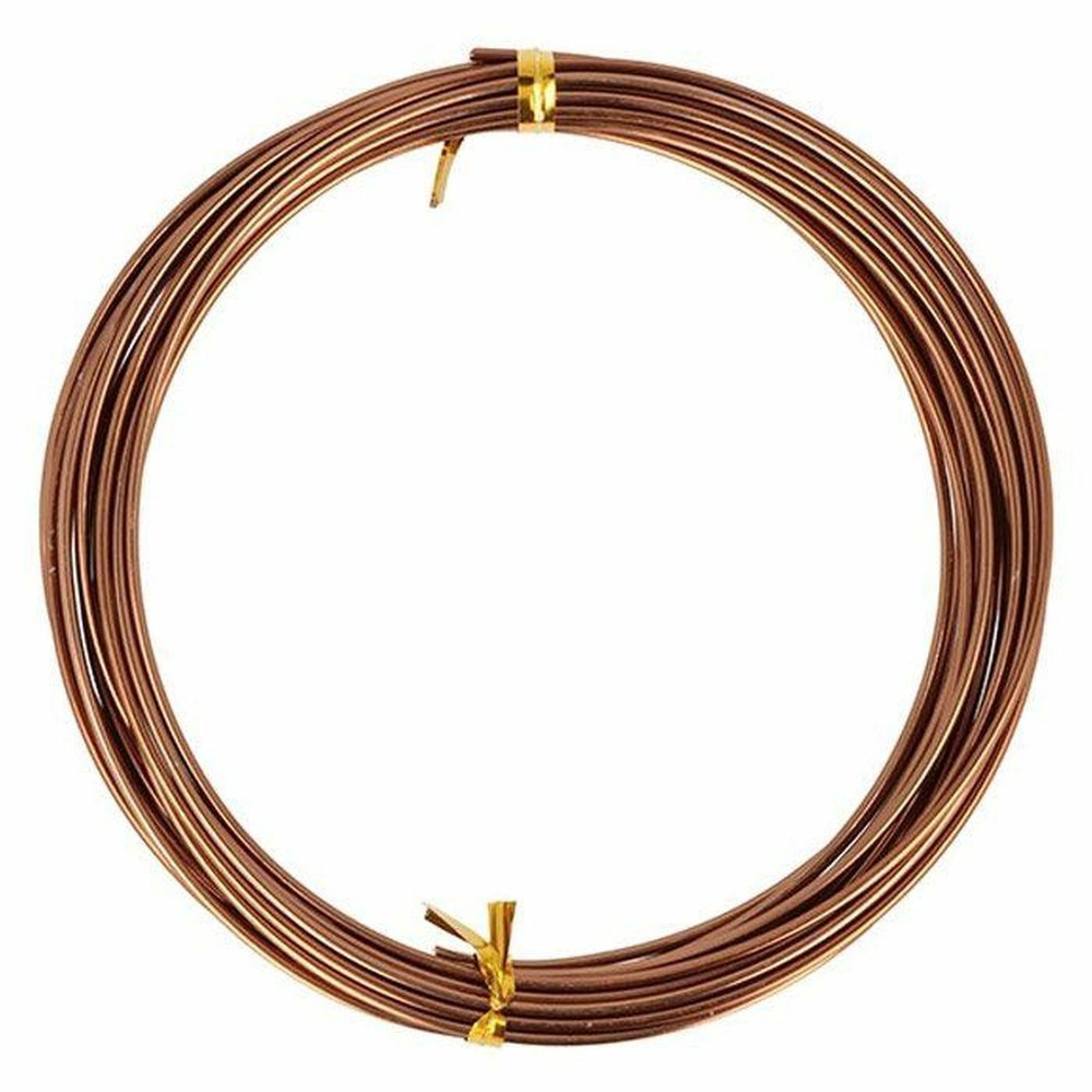 2 fils d'aluminium 5 m x 1,5 mm - bronze