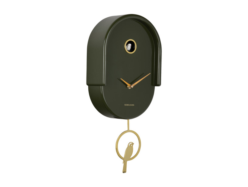Wall Clock Tweet KA6069BR Mocha brown