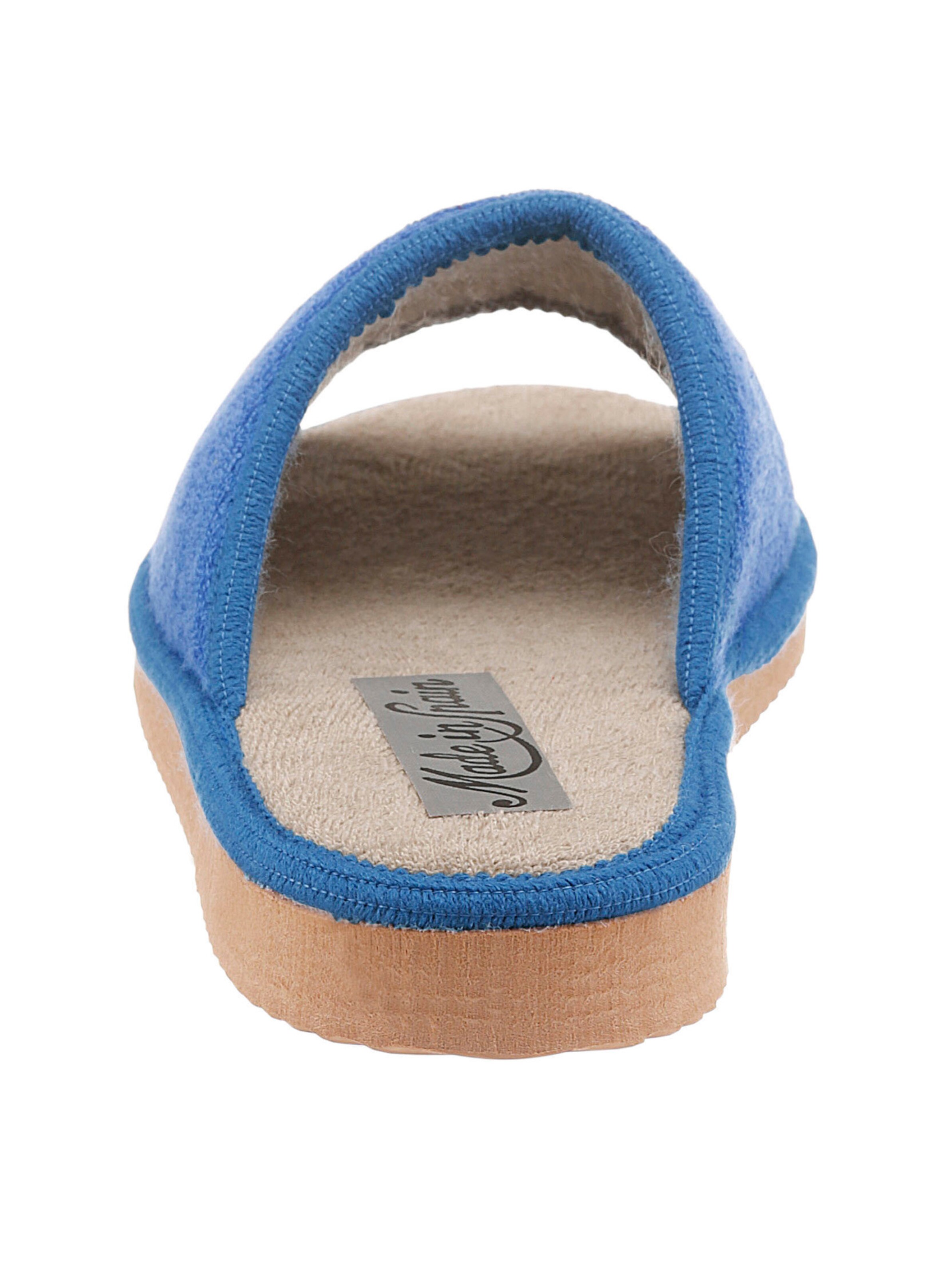 Pantoffel in blau