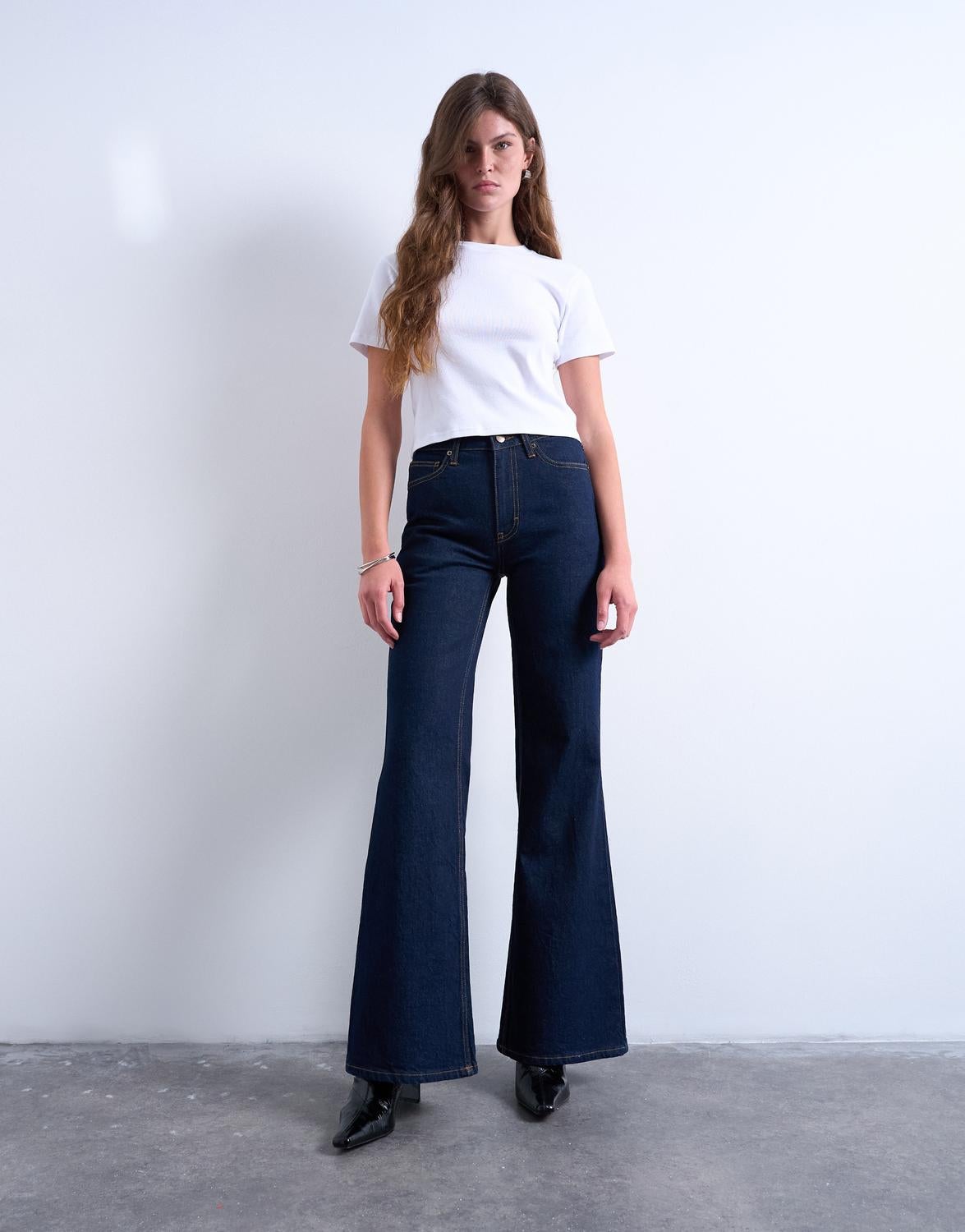 TSMARIE Mid rise Flared fit Jeans