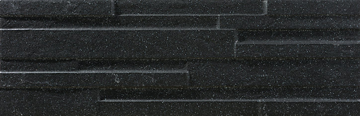 Carrelage mural noir Teide 16 x 52 cm