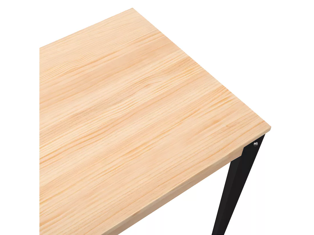 Table Mange debout Lunds 70X70x110cm Noir-Naturel. Box Furniture