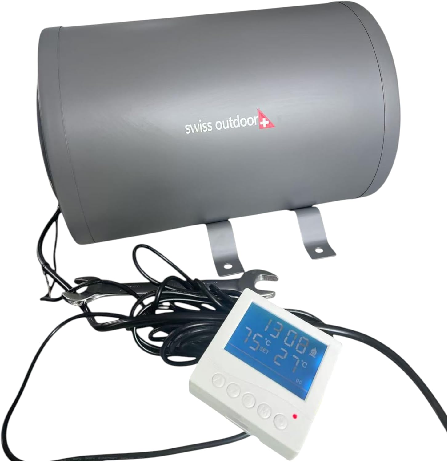 Swiss Outdoor S.O. Camper Warmwasserboiler 6 Liter 12V 200W mit LCD Display Bedienelement Wohnwagen Wohnmobil Boiler Wasserversorgung Wasserboiler Warmwasser