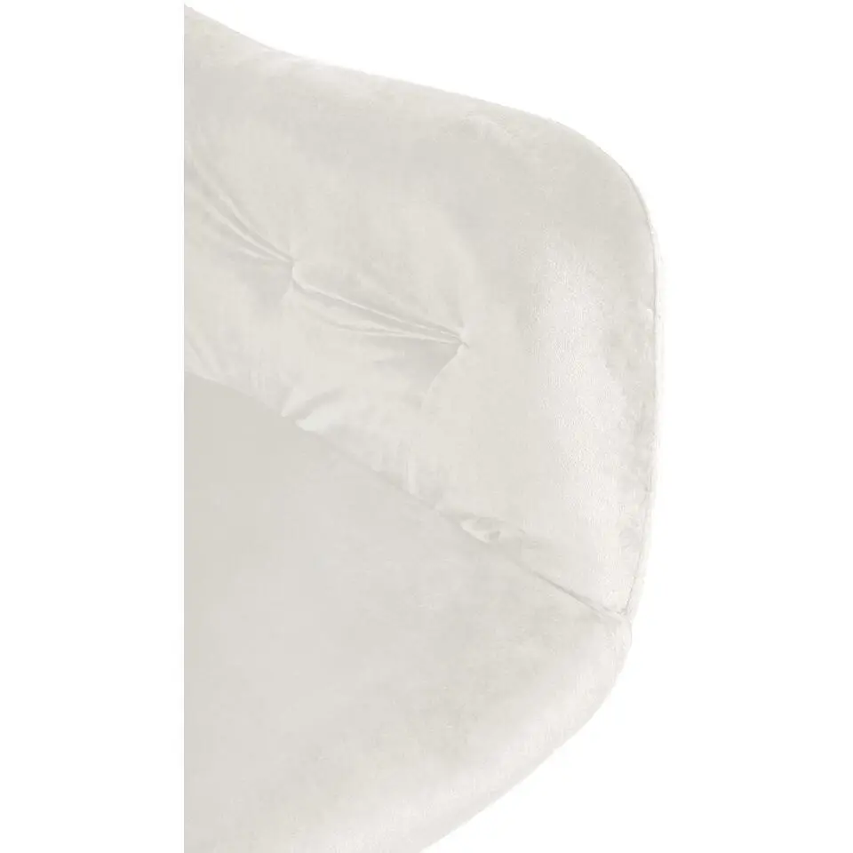 CLP Eetkamerstoel Stanley zwart Frame - Fluweel - creme
