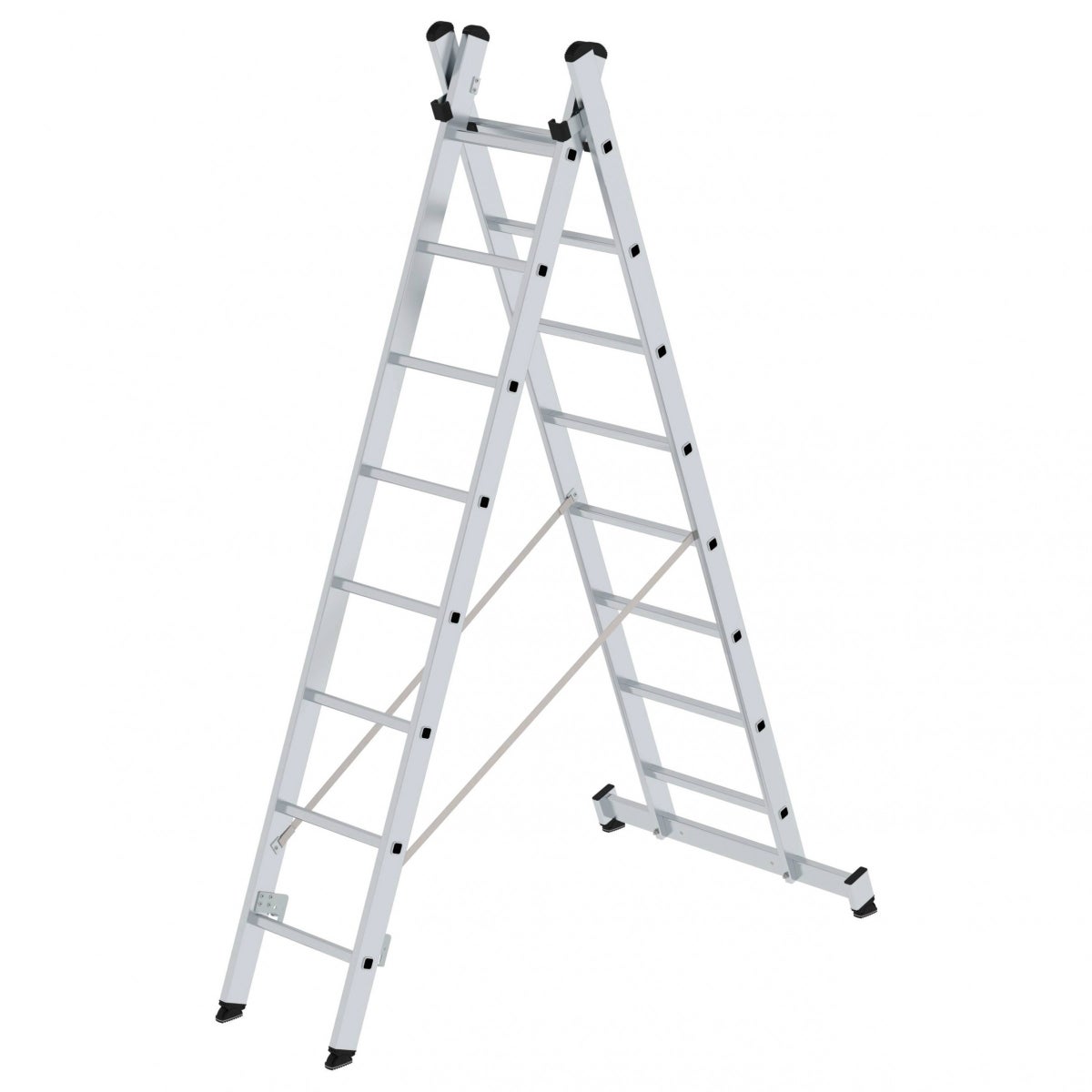 MUNK Multifunctionele ladder, 2-delig, 2x8 sporten
