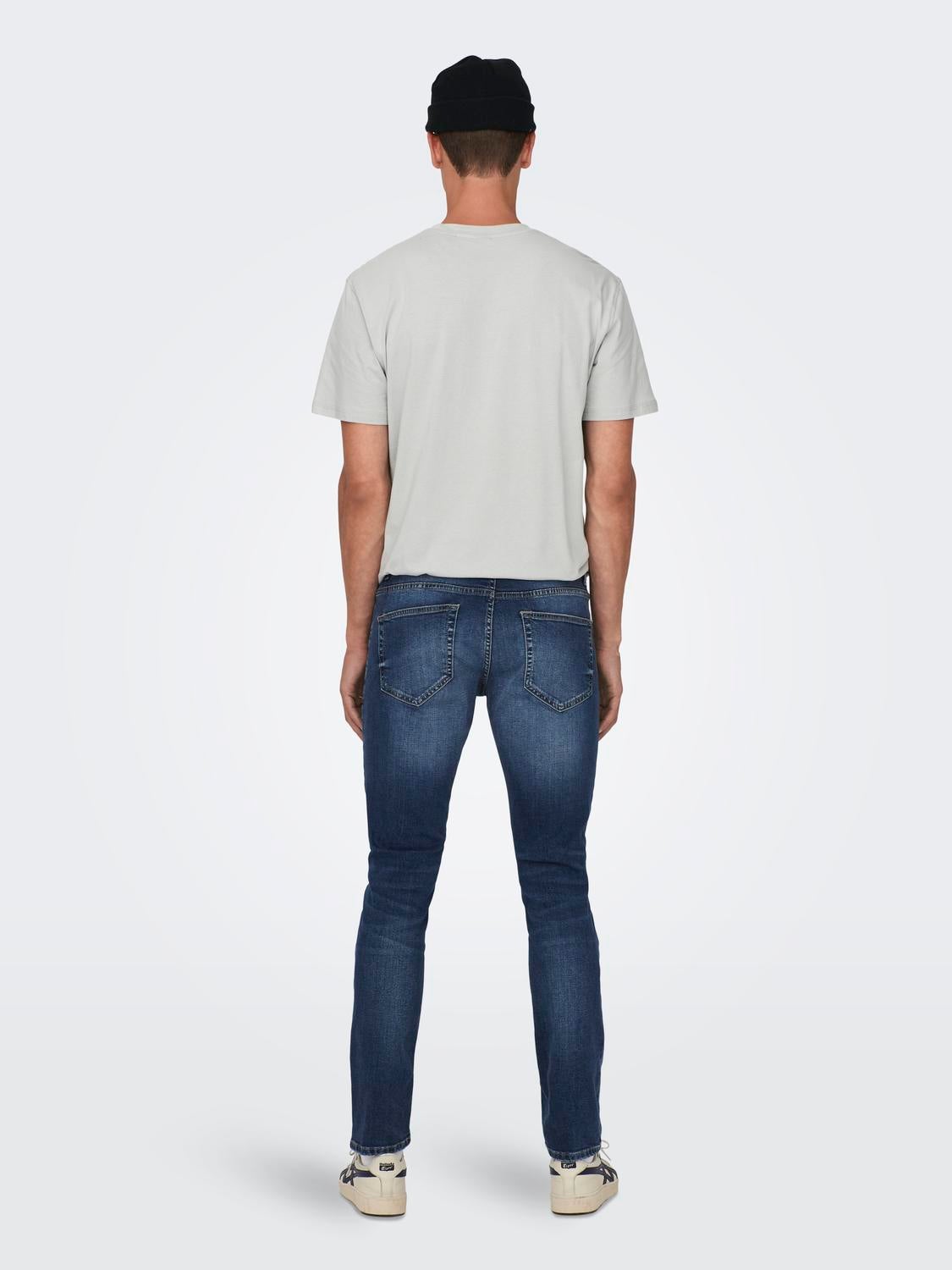 ONSLOOM Mittlere Taille Slim Fit Jeans Medium Blue Denim