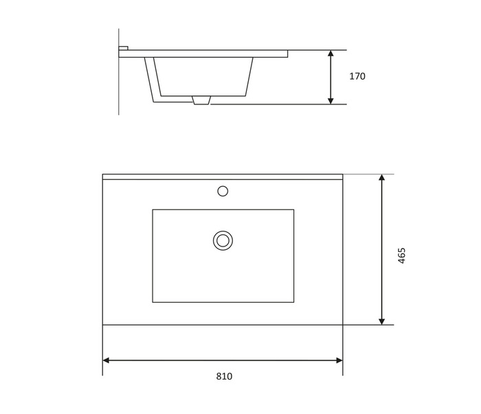 Vask Deluxe NR12 80 cm hvid - REN