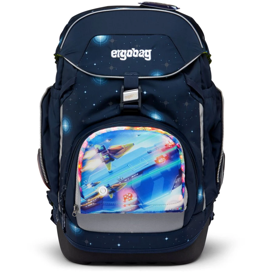Ergobag Zubehör Pack  Cubo light Zippies LED - Zip Fronttasche Raumschiff