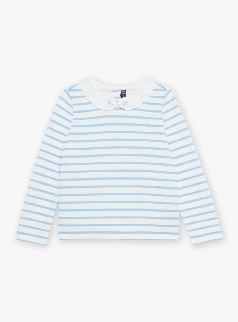 T-shirt à rayures bleu et blanc