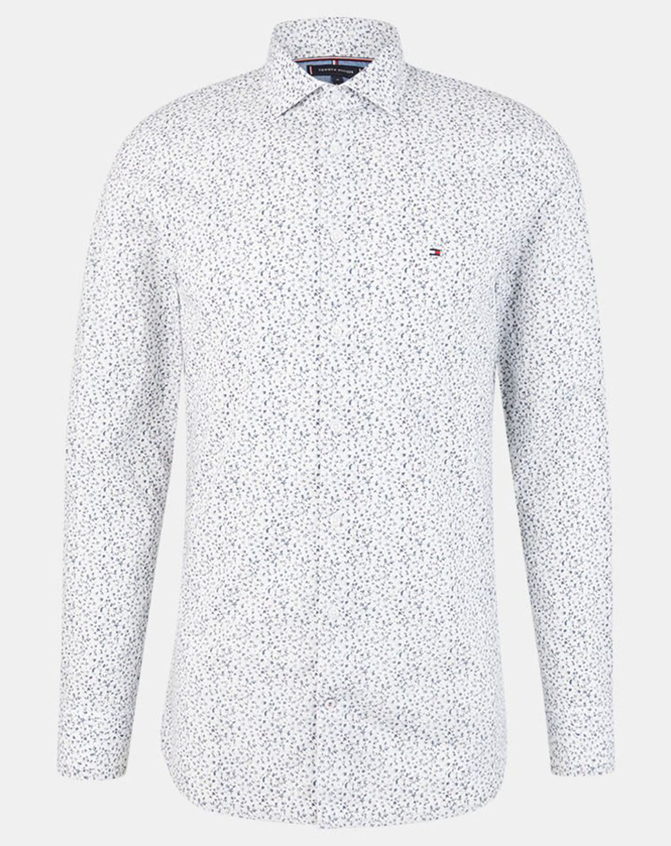 Tommy Hilfiger Chemise Slim Flex à fleurs blanc/bleu