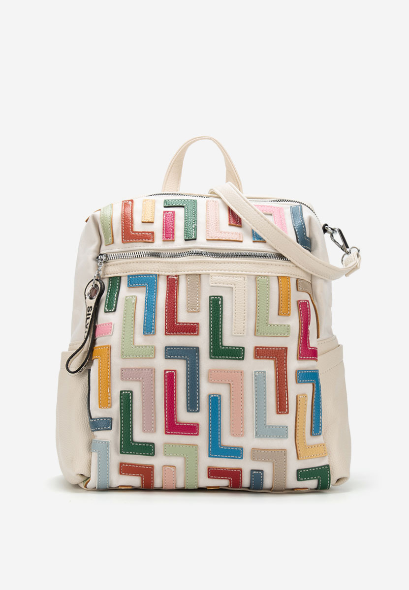 Sac à dos pour femme beige Silvia Rosa 6129