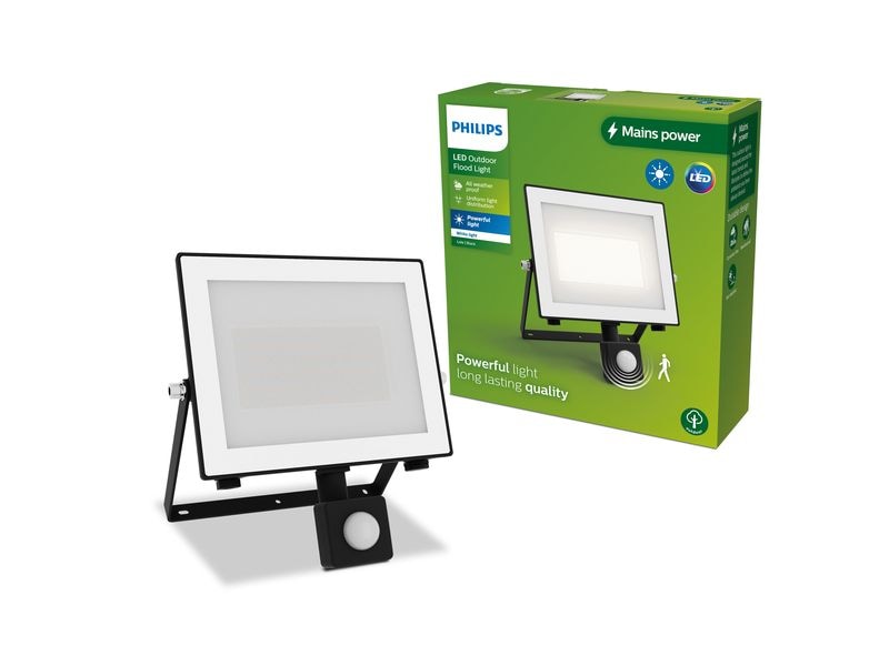 Philips Lois Flutlicht 50W 3000K IR IP65 schwarz 50 W Philips 8720169365261 Aussenbeleuchtung Wandbeleuchtung für den Aussenbereich Nicht austauschbare(s) Leuchtmittel LED F