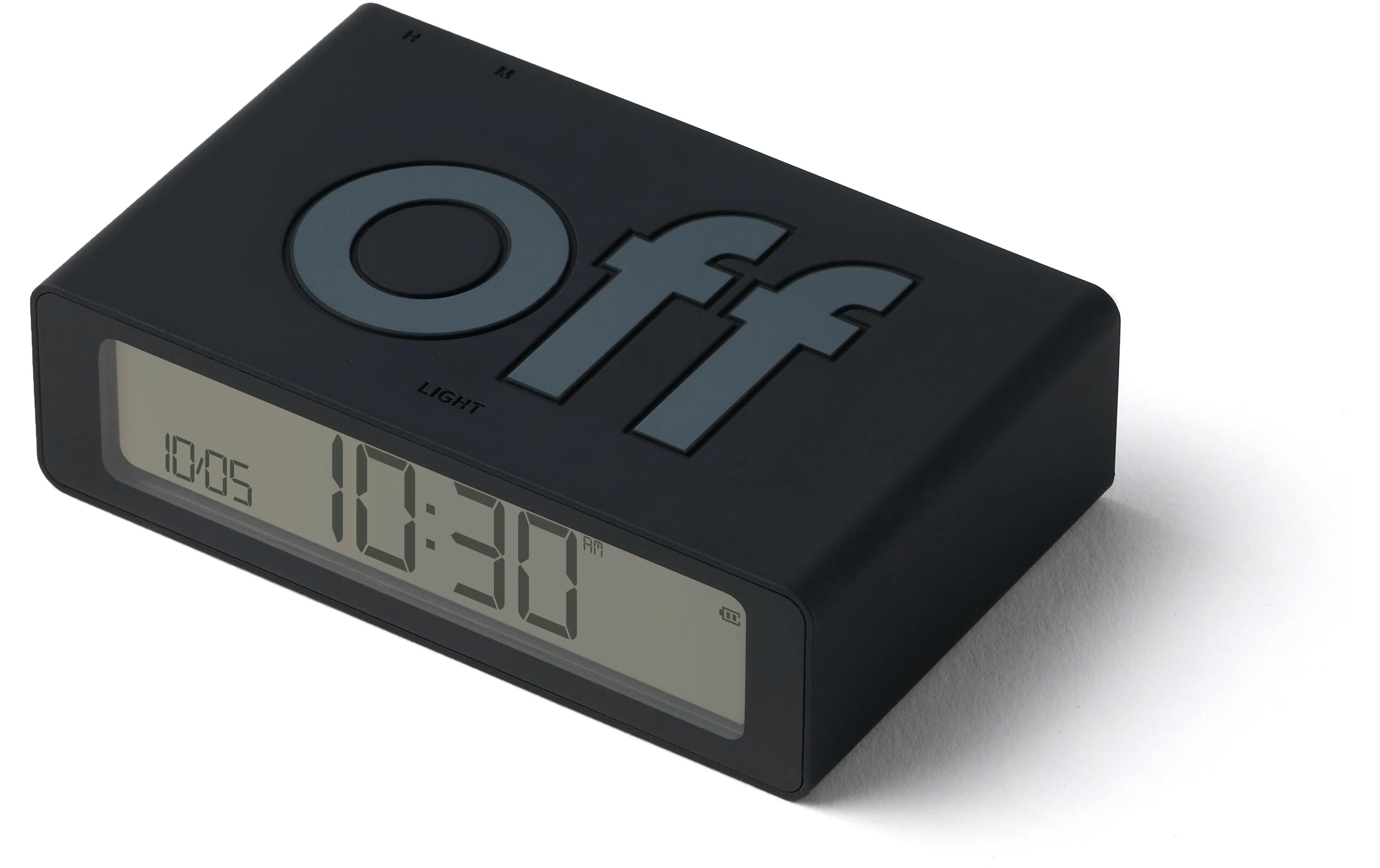 Digitalwecker Flip Mini SchwarzMini LCD-Wecker mit Umkehrfunktion (On/Off)