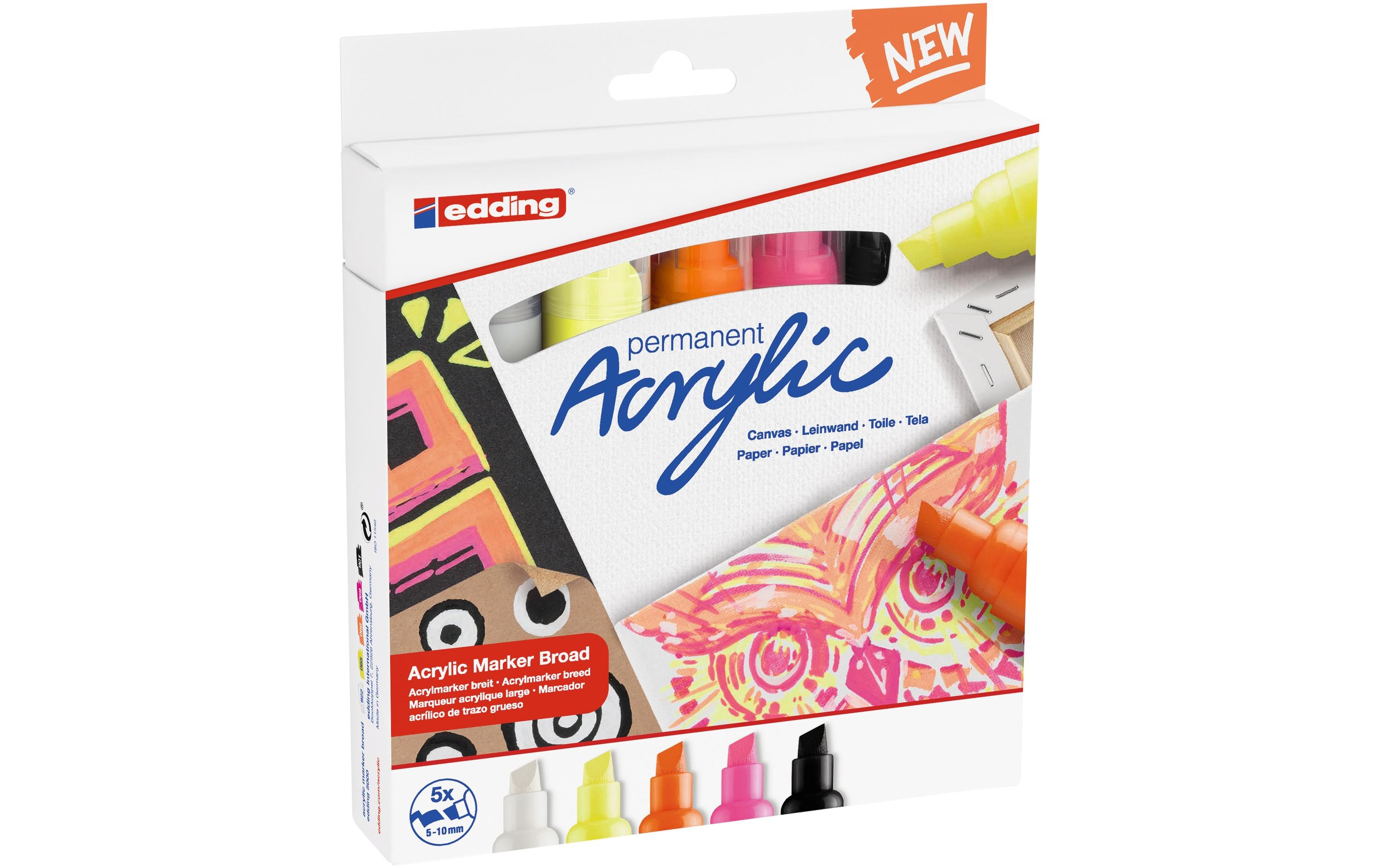 Acrylmarker 5000 Neon, 5 StückSchnelltrocknende Acrylstifte