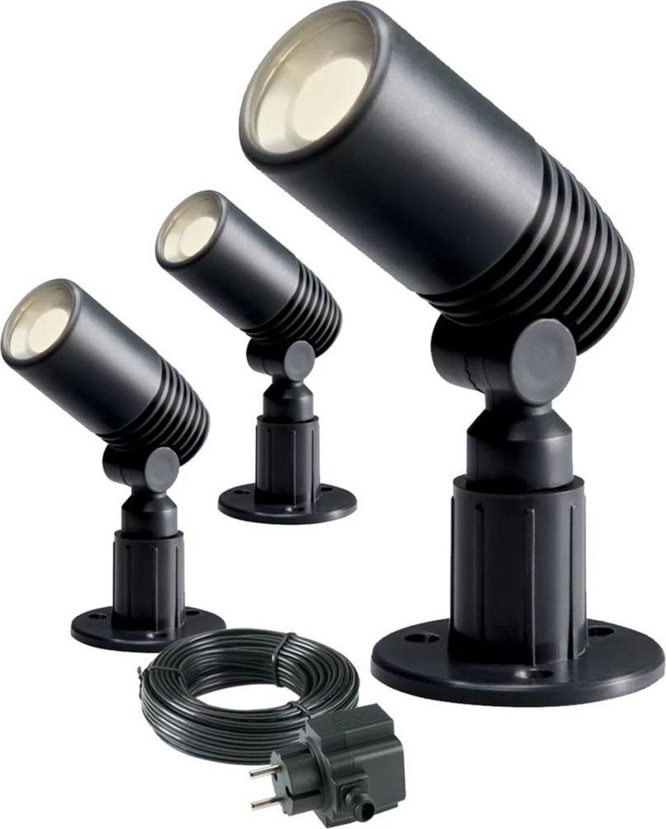 Garden Lights grondspot Alder zwart 10 x 12,5 x 26 cm