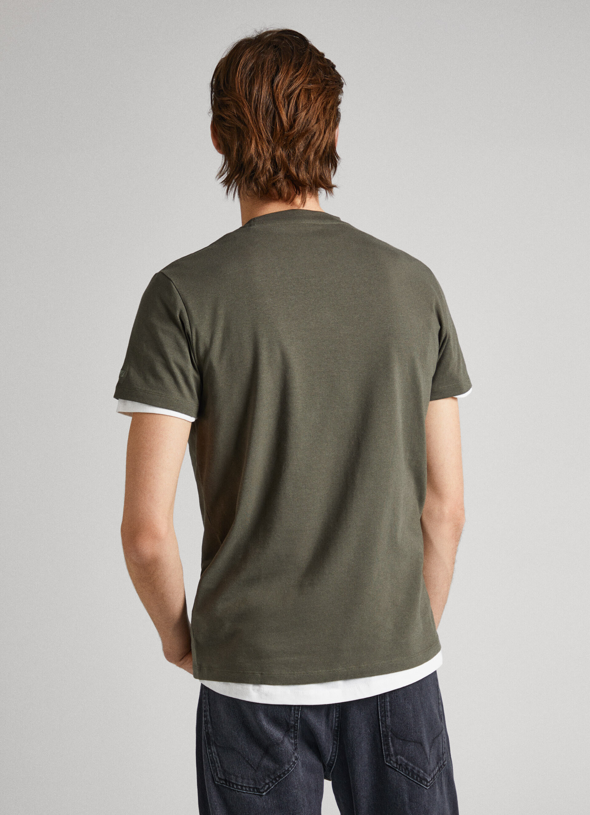 CAMISETA COM LOGOTIPO ESTAMPADO - verde oliva