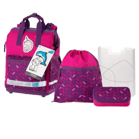 Schneiders Schulrucksackset Neo Blossom, 4 teilig