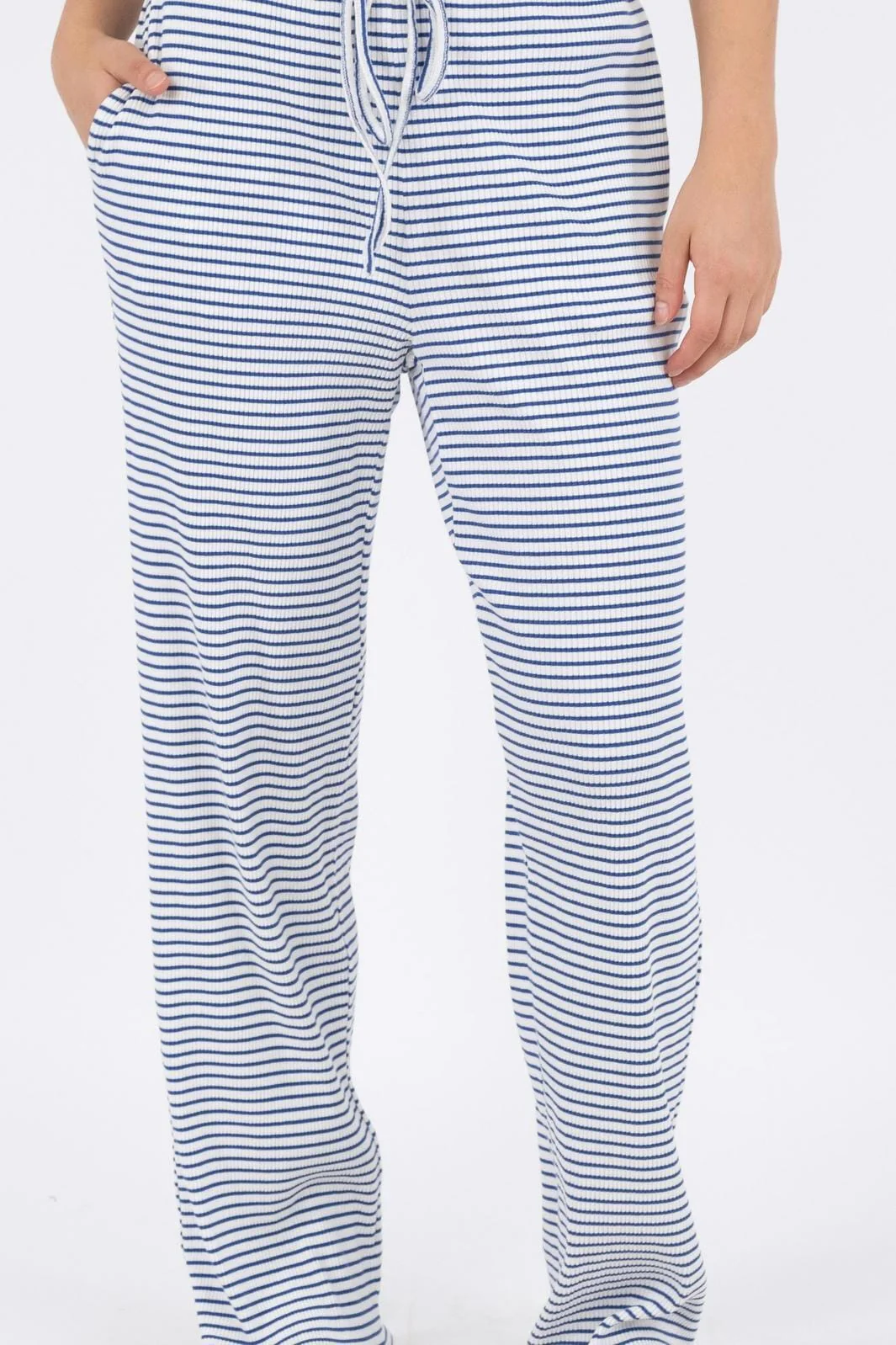 Neo Noir Geri Stripe Pants blue