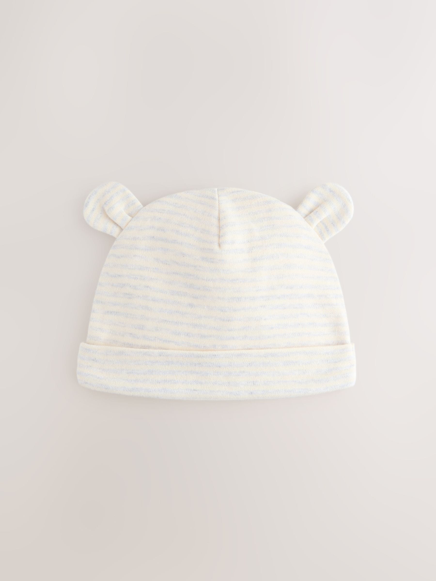 Grijs met dinoprint - Baby Beanie Mutsen 3 Set (0-18mnd)