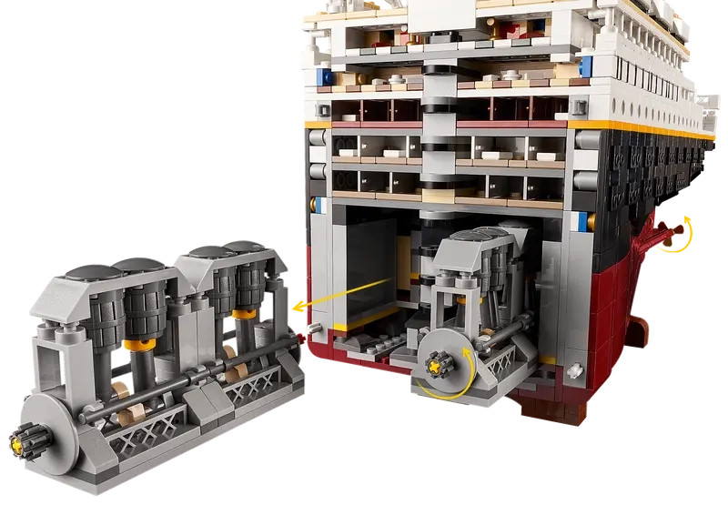(9090-tlg. Set) Icons Klemmbausteine Spielzeug Kreuzfahrtschiff Modell Bausatz (10294) - Titanic