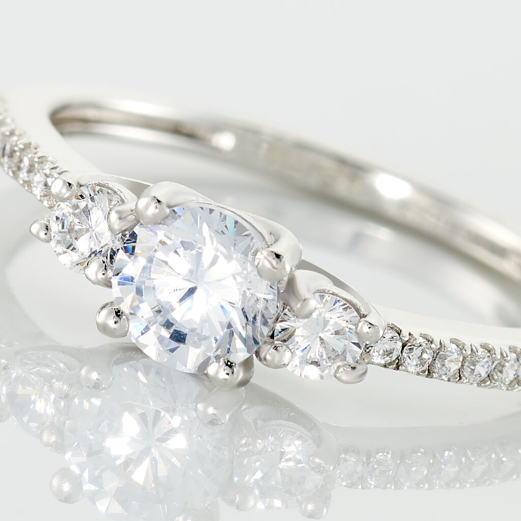 Bague Mallory Argent Blanc Oxyde De Zirconium