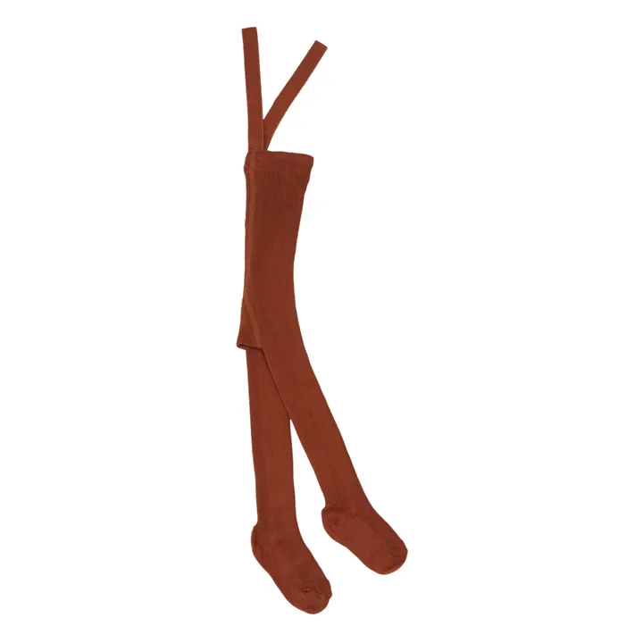 Silly Silas Collants à Bretelles Coton Bio | Rouille