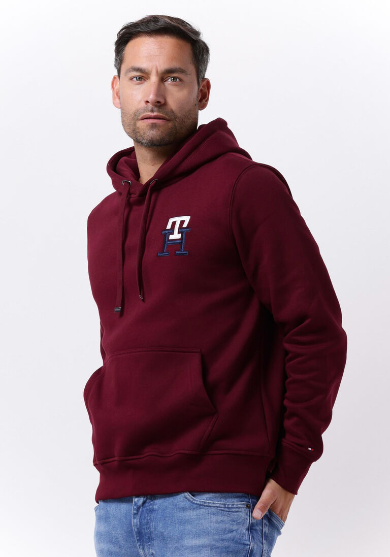 TOMMY HILFIGER bordeaux tommy hilfiger sweater essential monogram hoody