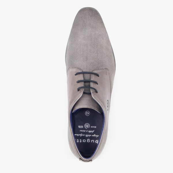 Bugatti Morino leren heren veterschoenen grijs