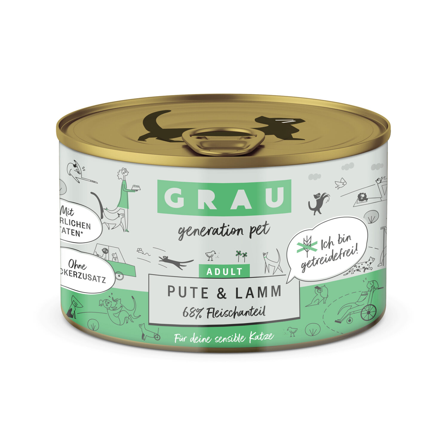 Grau Graanvrij Kattenvoer Kalkoen & Lam