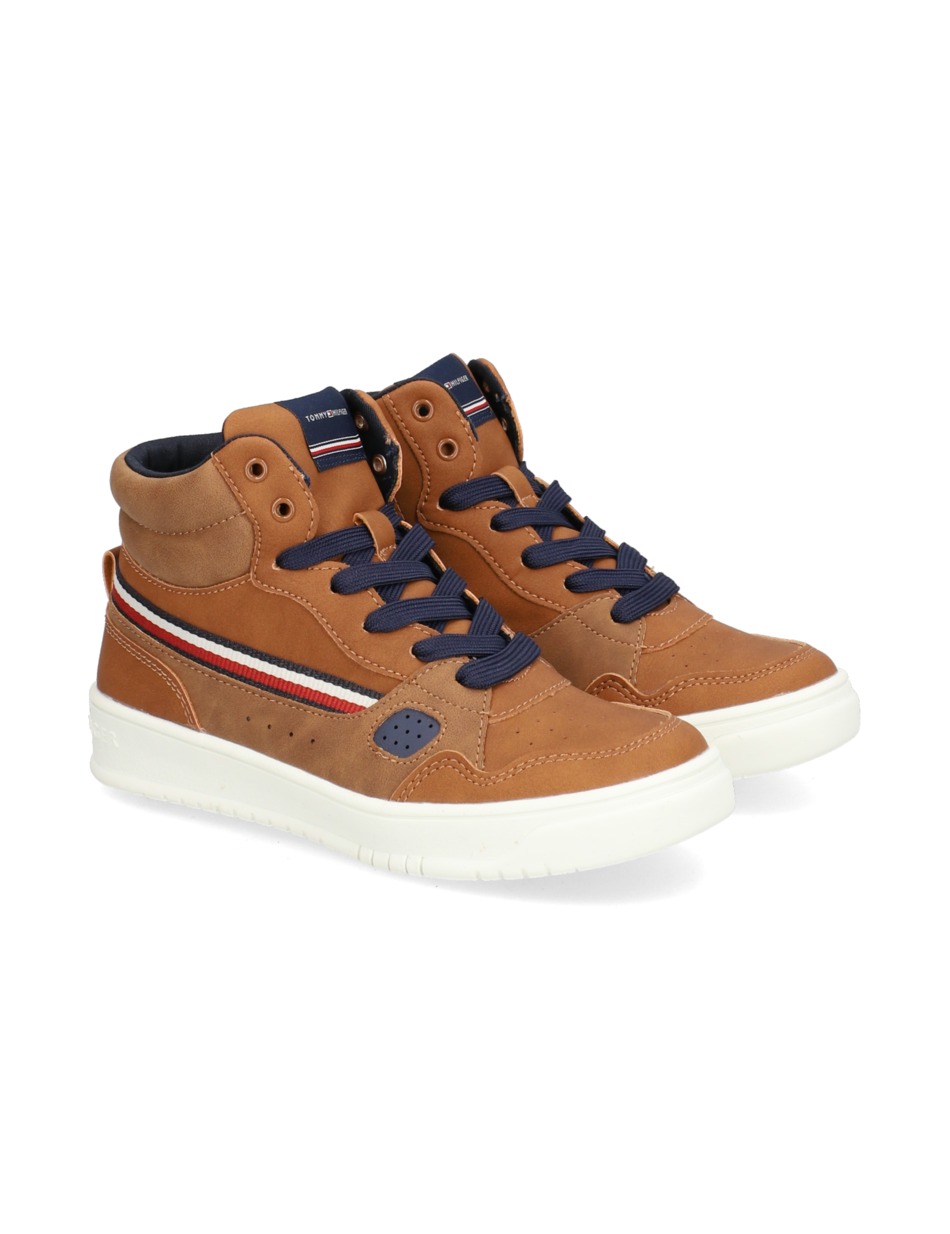 STRIPES HIGH TOP LACE-UP SNEAKER
