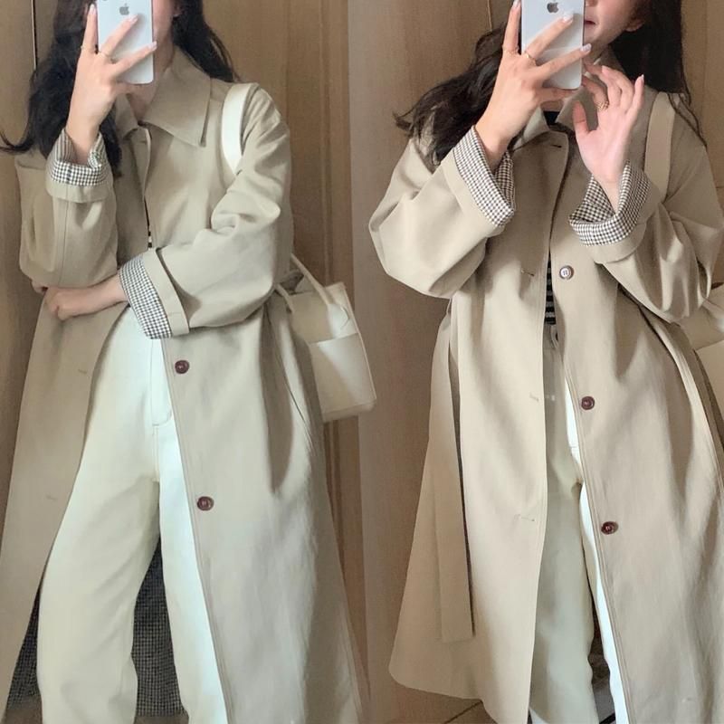 Eiffekee - Trenchcoat met enkele rij knopen