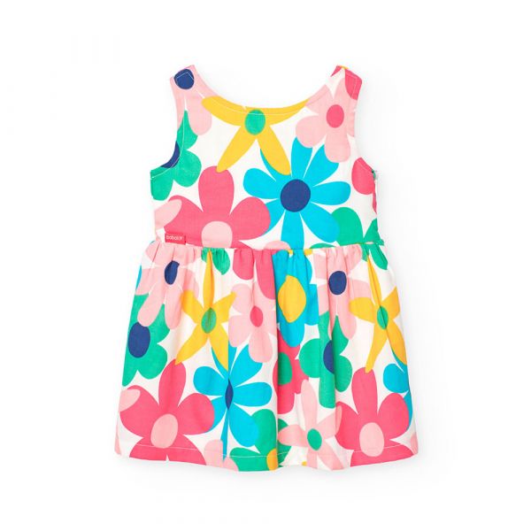 Boboli Vestido Satin Floral Large Flower Print 4 Anos