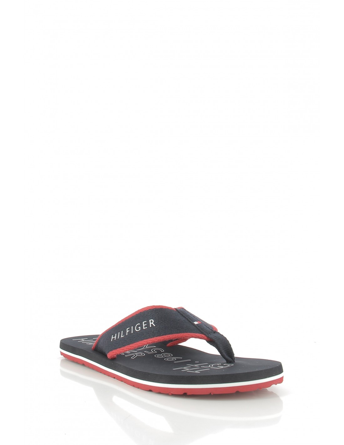 tommy hilfiger tongs homme sporty hilfiger beach sandal bleu/rouge/blanc