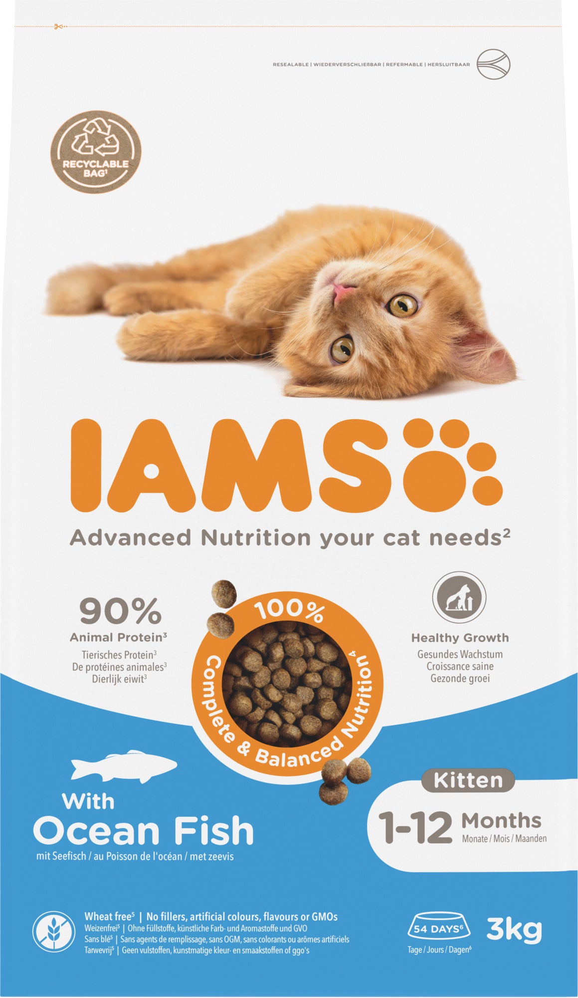 IAMS for Vitality kattenvoer oceaan vis kitten 3 kg