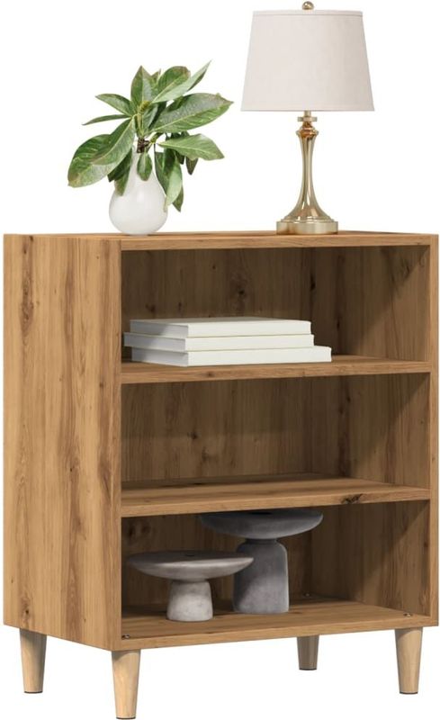 vidaXL - Dressoir - Eikenkleurig - Bewerkte Hout - 57x35x75 cm