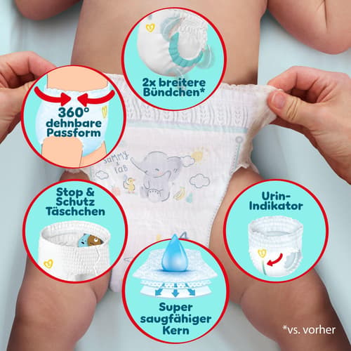Pampers Premium Protection Pants Gr.4, Monatsbox, 9-15 Kg