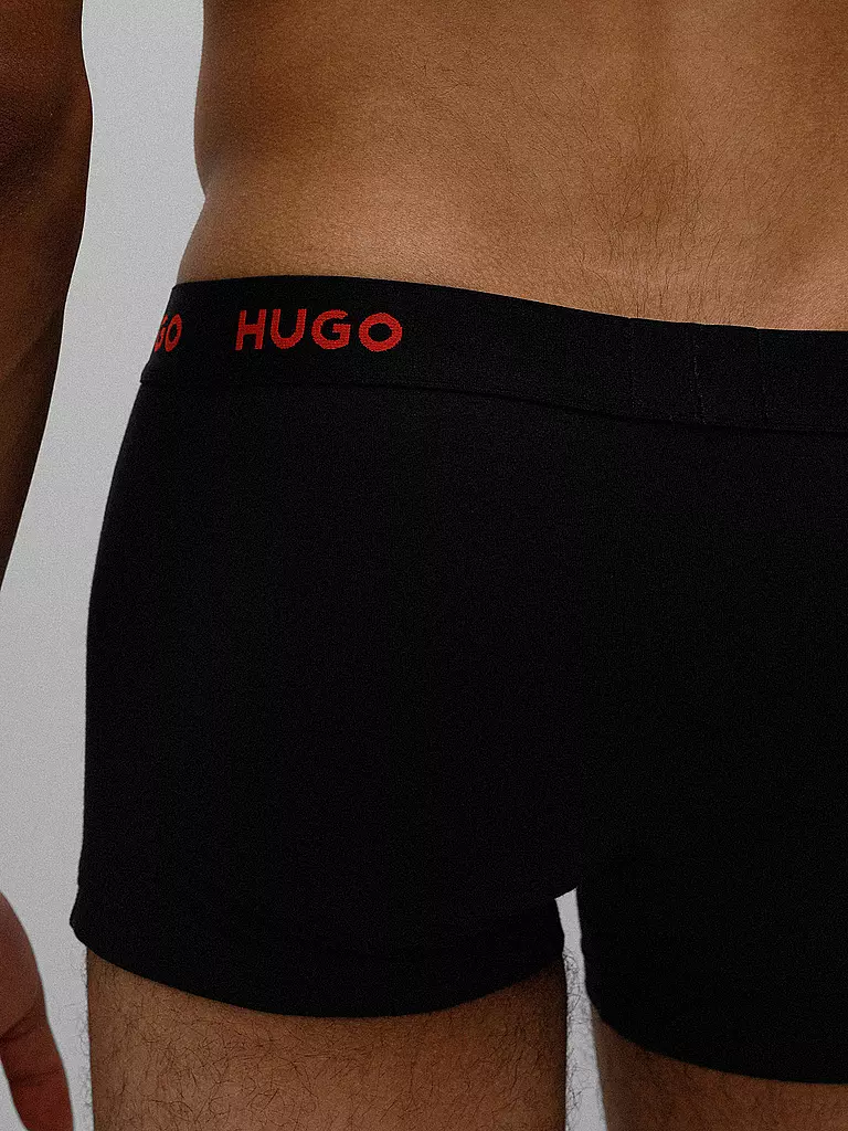 HUGO Pants 3er Pkg schwarz rot schwarz
