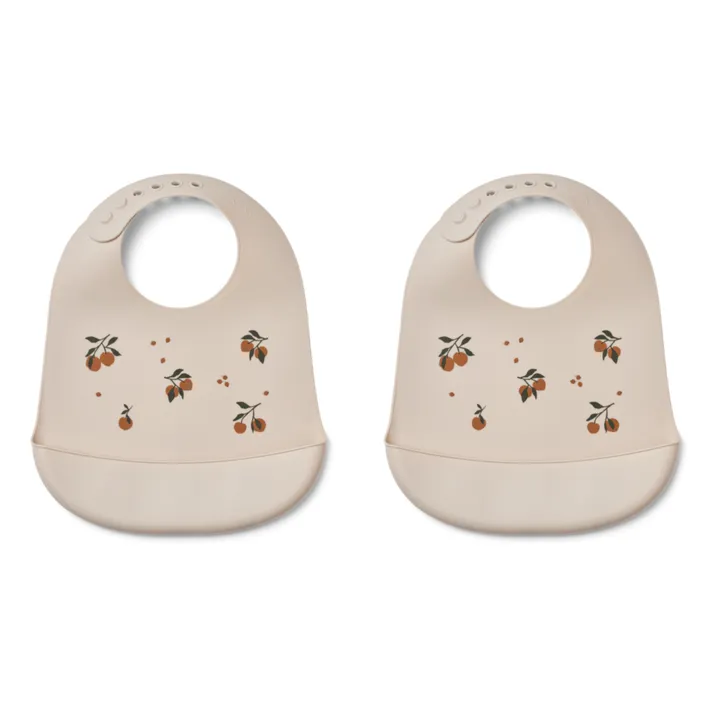 Liewood Bavoirs Tilda en silicone - Set de 2 | Peach/Sandy