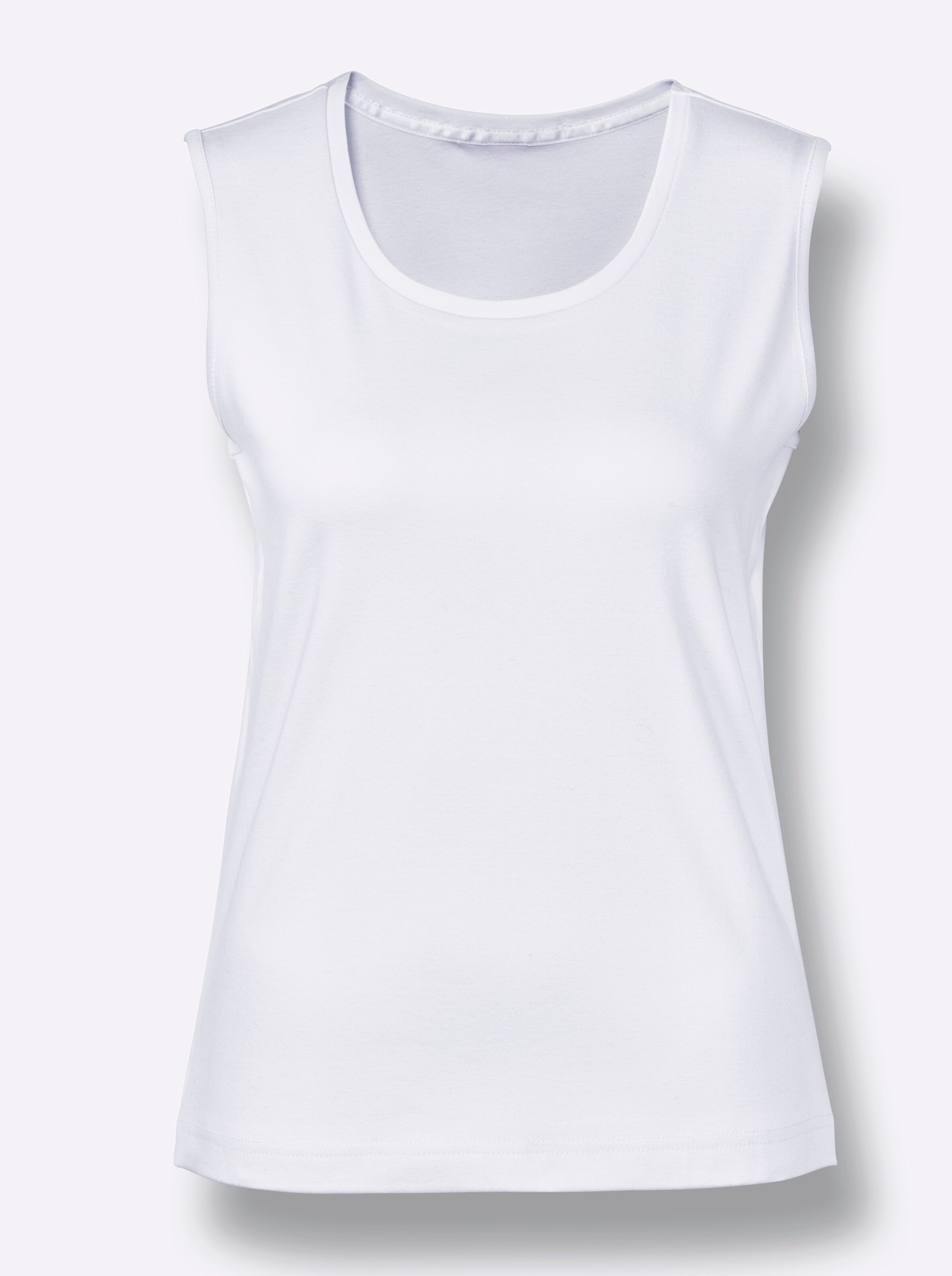 CREATION L PREMIUM Baumwoll-Shirttop in weiß