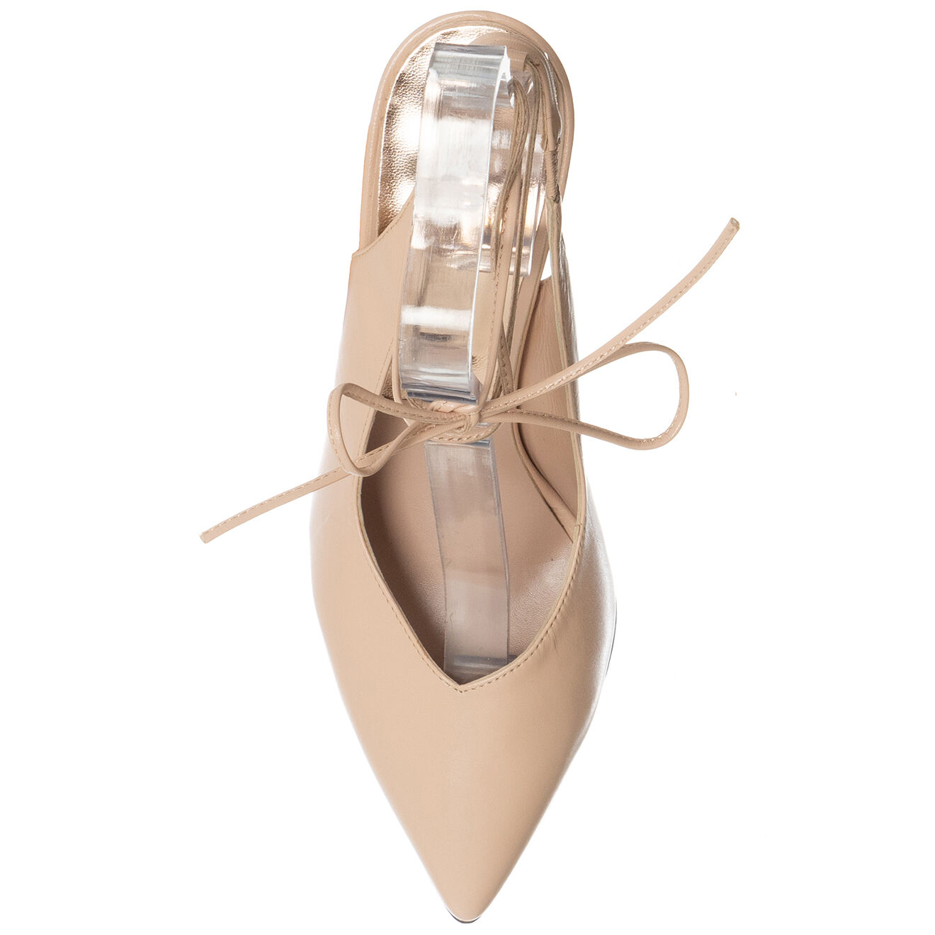 Loretta Pettinari Slingbacks en Cuir Nala beiges - Talon 7.5 cm
