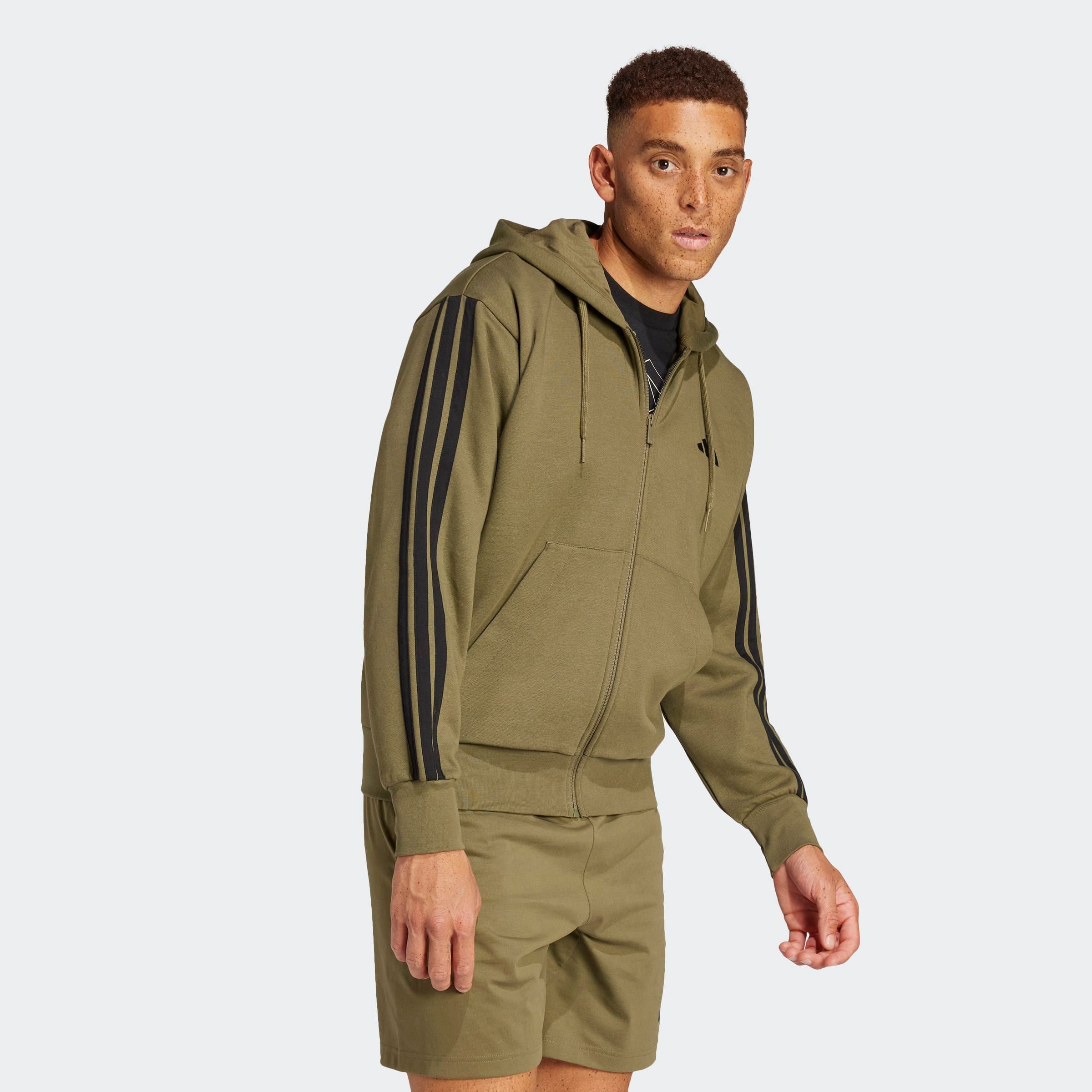 adidas Sportswear Sweatjacke »ESSENTIALS 3-STREIFEN« für Laufen und Sportmode, mit Reissverschluss