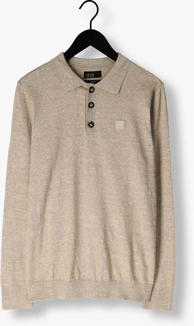 BUTCHER OF BLUE beige butcher of blue polo lt clifden polo l/s