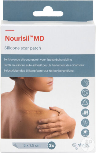 Nourisil MD Patch En Silicone Autoadhésif Traitement Cicatrices 3 Pièces