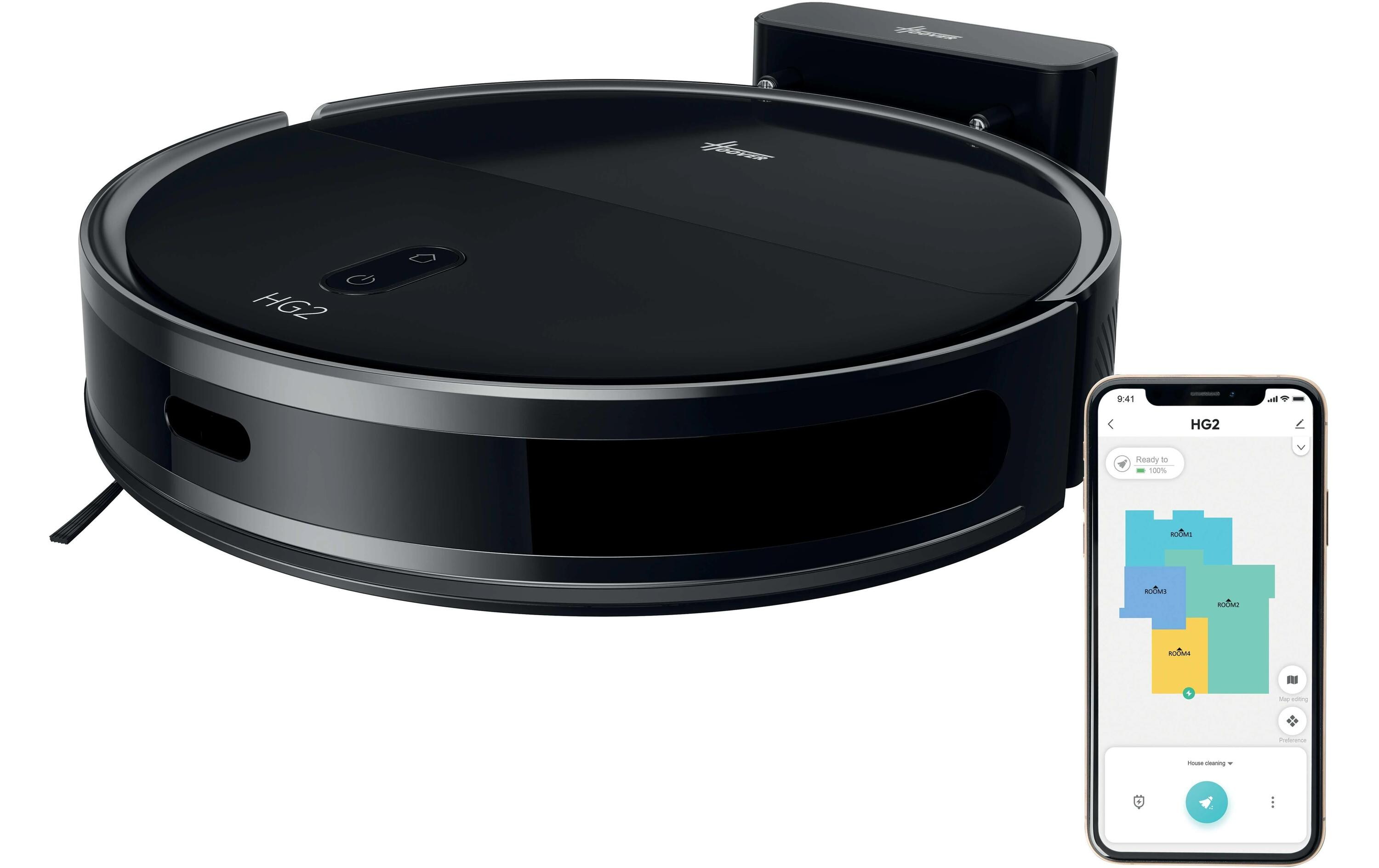 Saug- und Wischroboter HG2 Turbo Slim HG230H 011 Schwarz<br>Saugroboter mit Wischfunktion