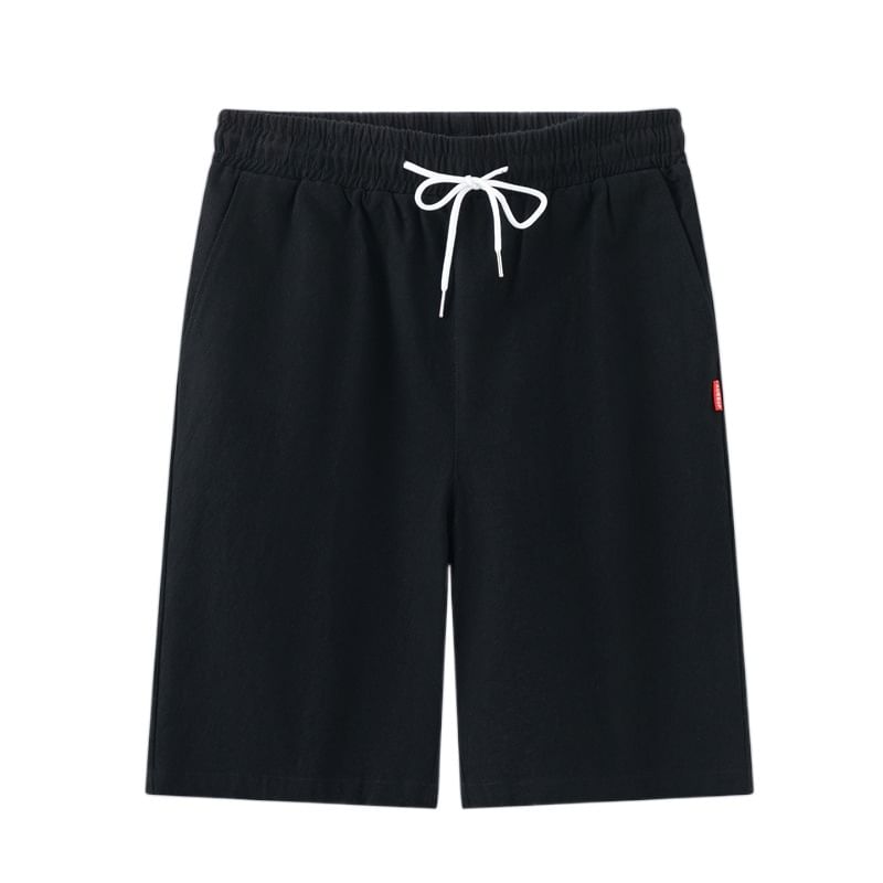 Aozora - Effen shorts met trekkoordtaille