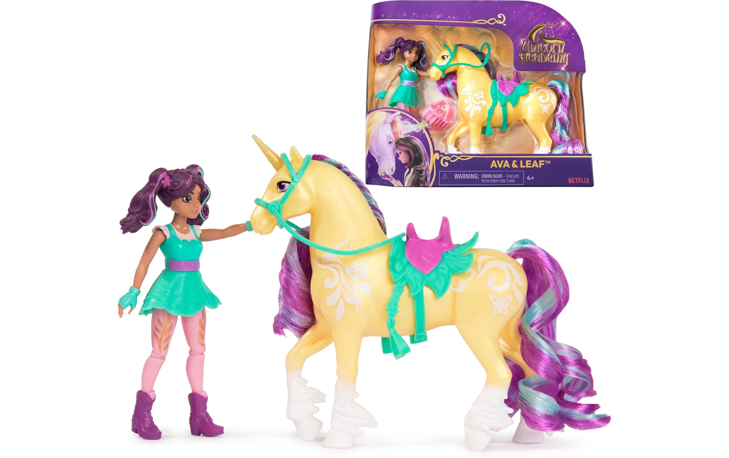 Spin Master Anziehpuppe »Unicorn Academy Ava Doll & Leaf Unicorn«