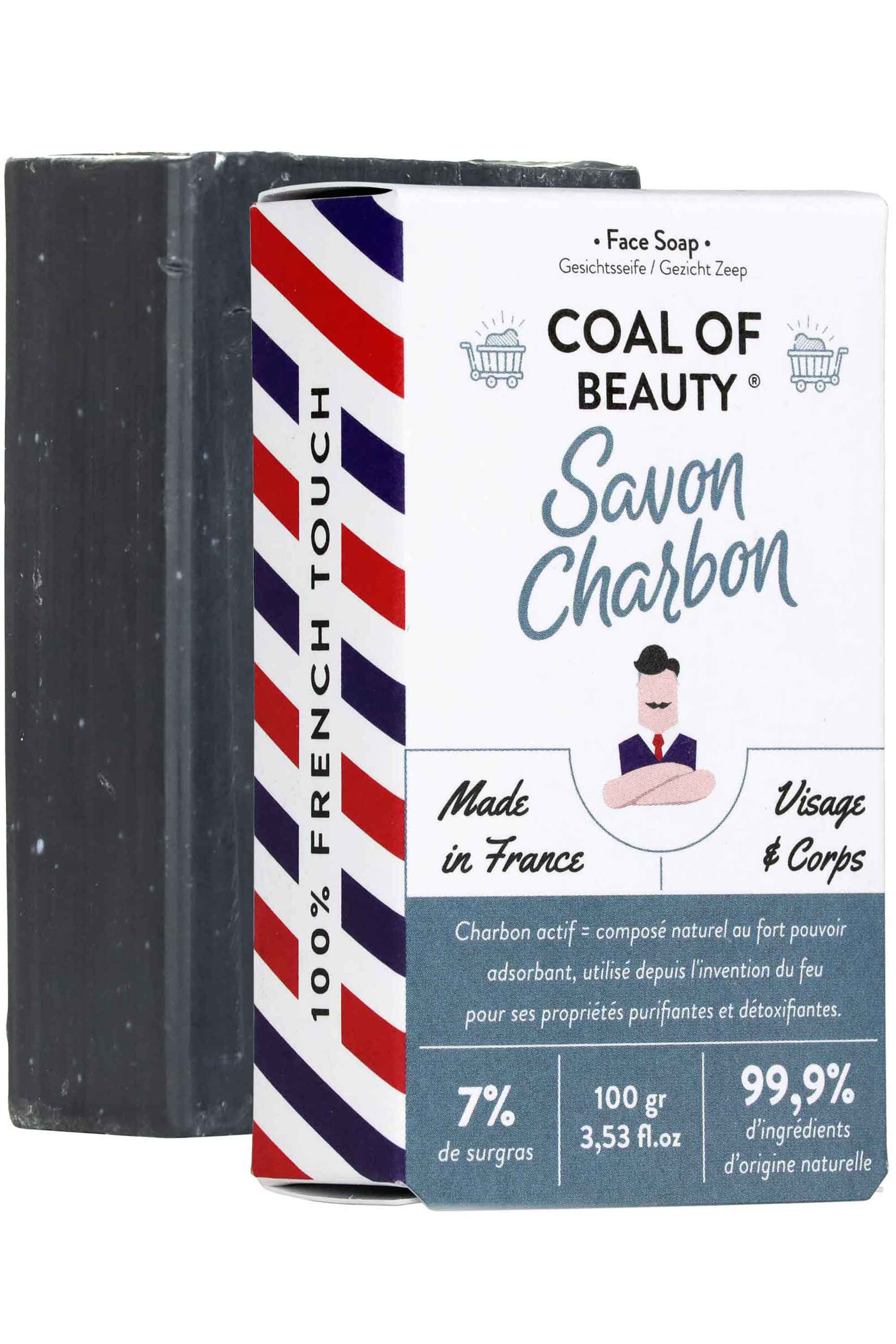 Monsieur Barbier Savon solide visage et corps Coal of Beauty-100 g