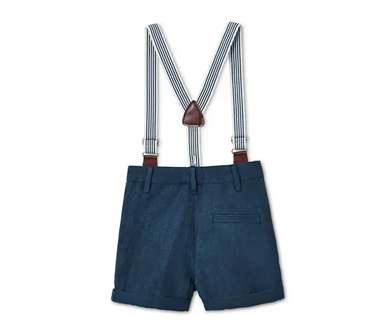 Bermuda-Shorts mit Leinen