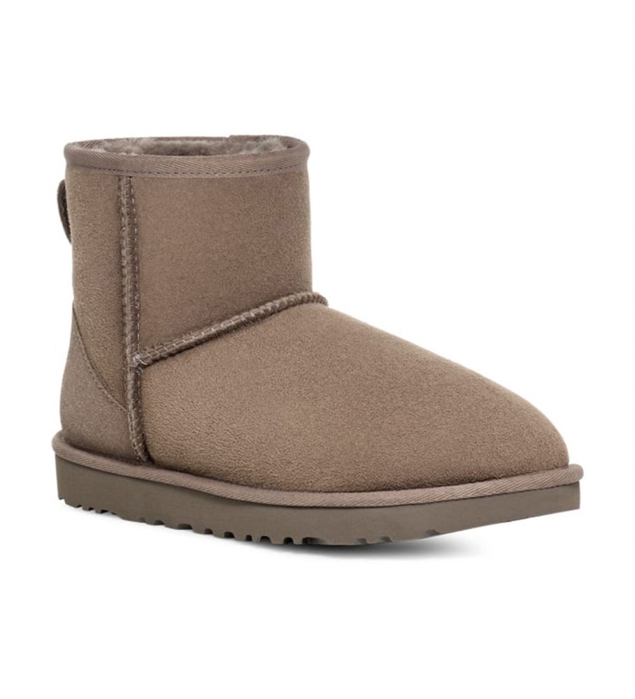Botas de tornozelo UGG W Classic Mini II em couro taupe